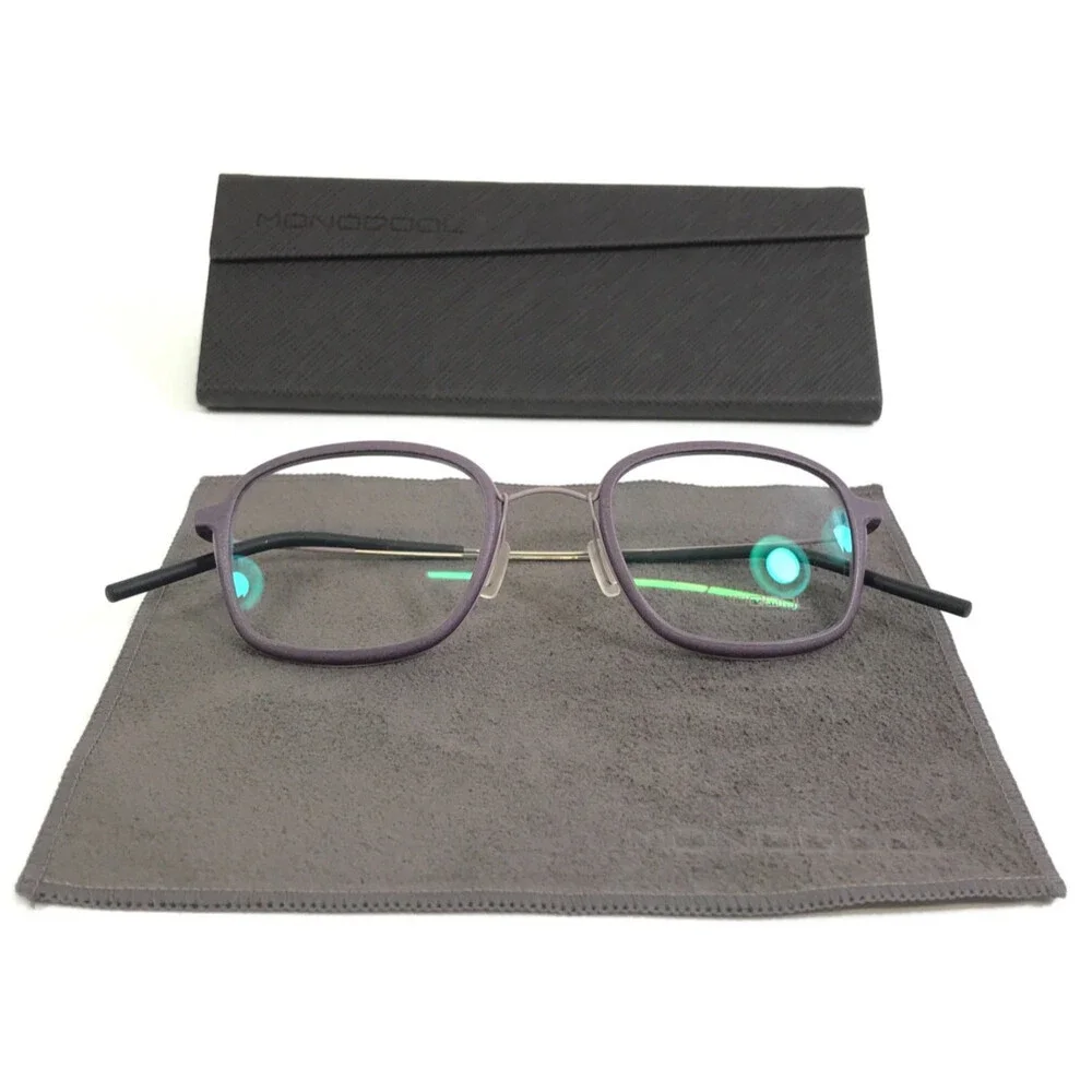 Monoqool Eyeglasses Frame SY SAMMY 5365s Plum Truffel Violet Tone Rose 46-21-140